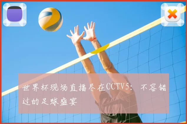 世界杯现场直播尽在CCTV5：不容错过的足球盛宴